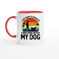 Product Workout with My Dog Ceramic Mug with Color Inside