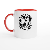 Product If you met my family you would understand 01 Ceramic Mug with Color Inside