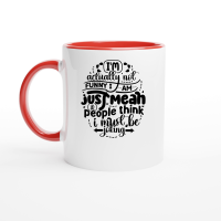 Product I'm actually not funny i am just mean & people think i must be joking 01 Ceramic Mug with Color Inside