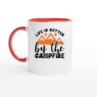 Product Life is better by the campfire 01 Ceramic Mug with Color Inside