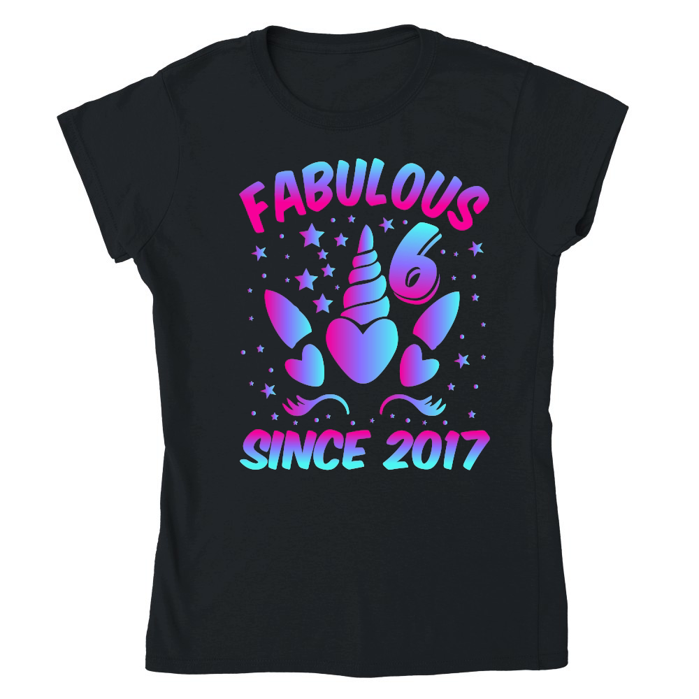 Fabulous 6 Since 2017 Unicorn Birthday