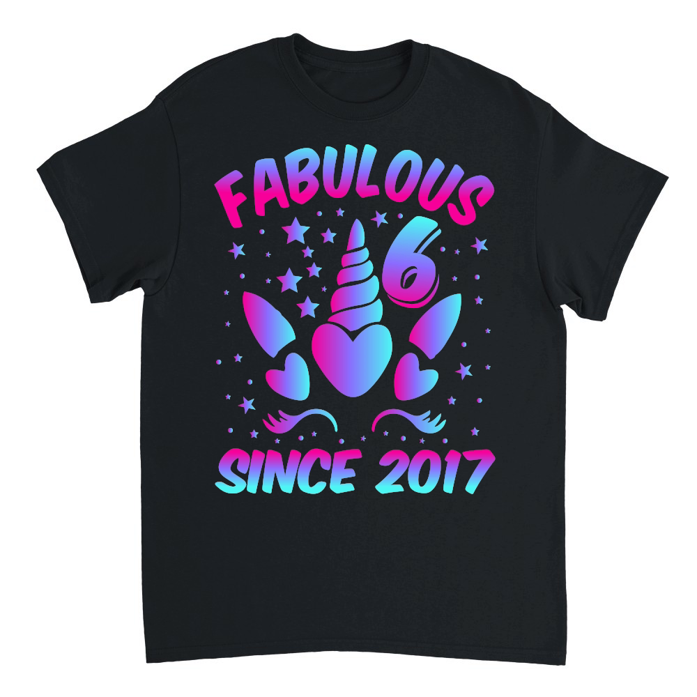 Fabulous 6 Since 2017 Unicorn Birthday