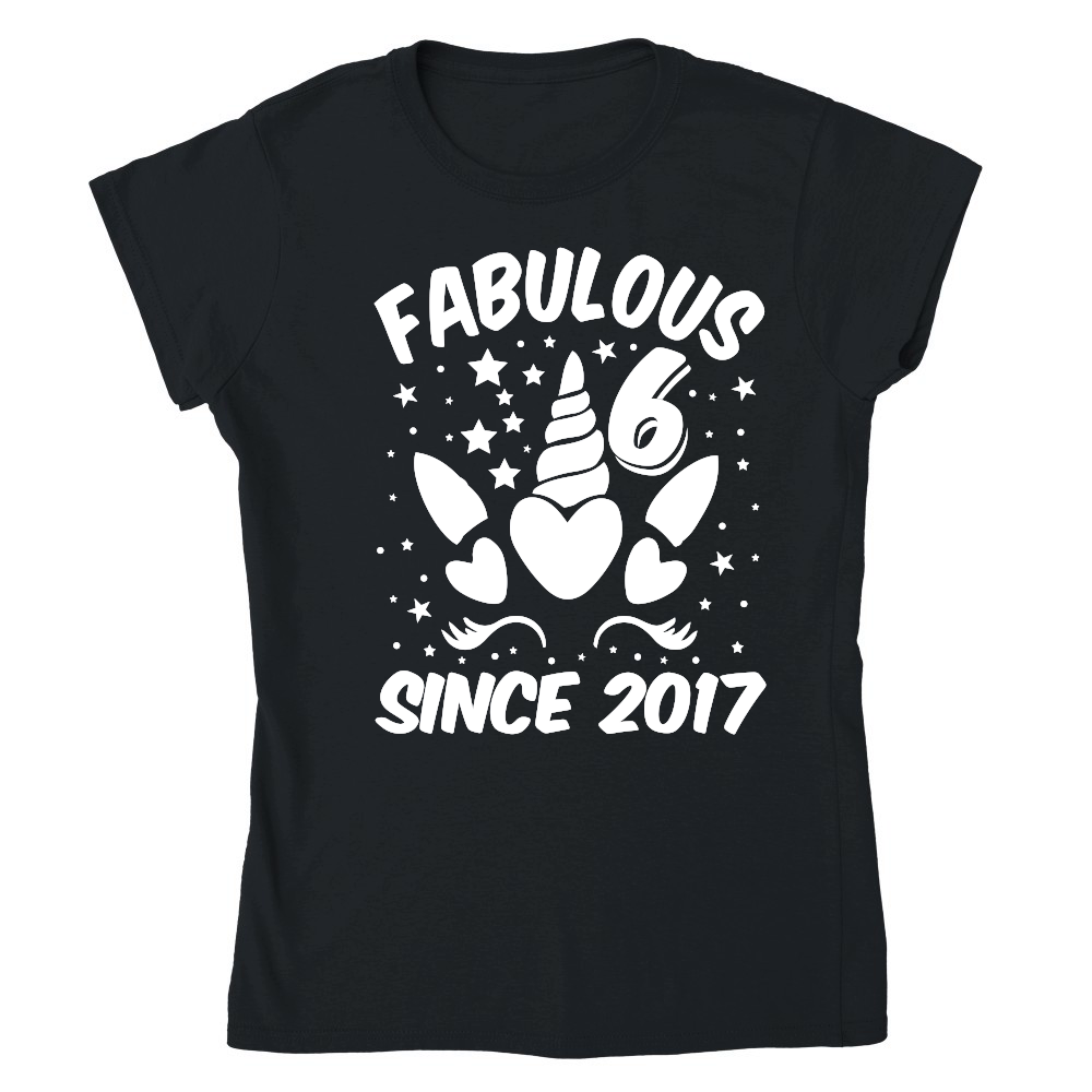 Fabulous 6 Since 2017 Unicorn Birthday