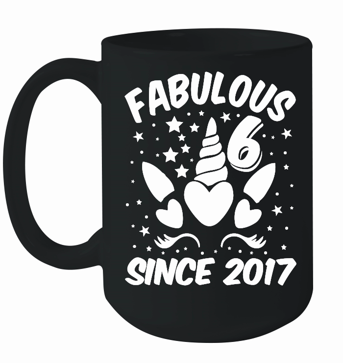 Fabulous 6 Since 2017 Unicorn Birthday