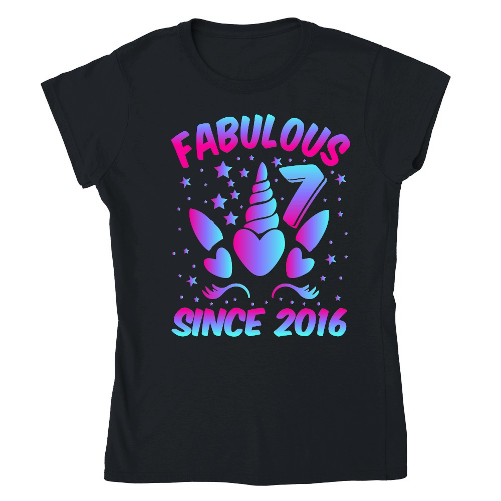 Fabulous 7 Since 2016 Unicorn Birthday