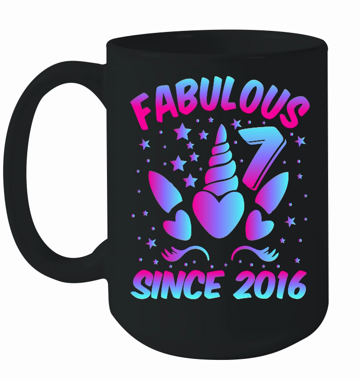 Fabulous 7 Since 2016 Unicorn Birthday