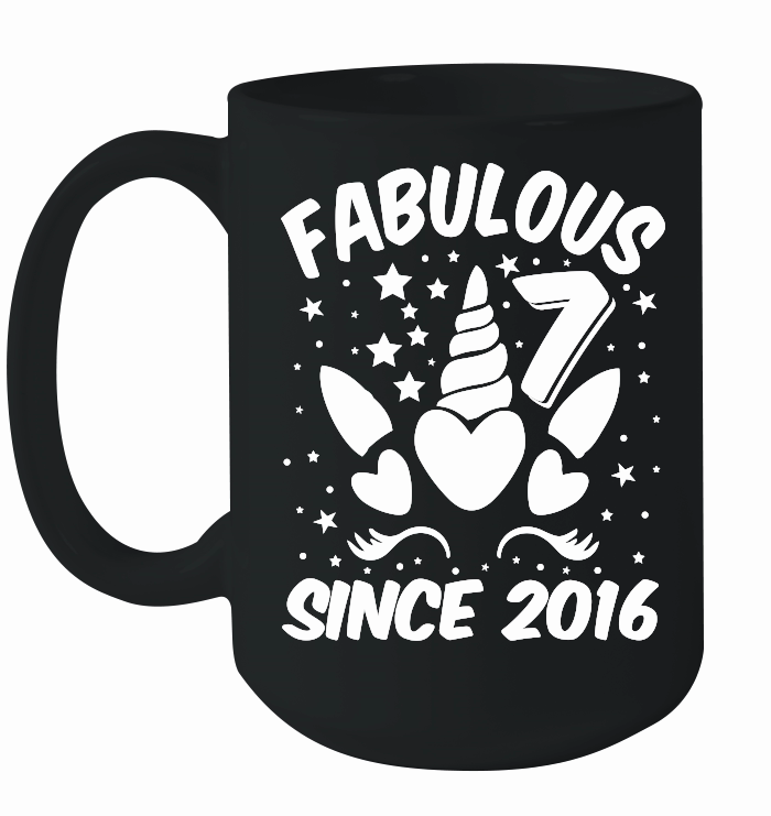 Fabulous 7 Since 2016 Unicorn Birthday