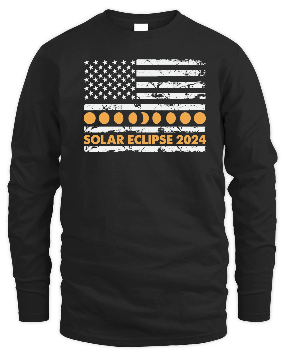 Total Solar Eclipse 2024 Totality Phases US American Flag 2t