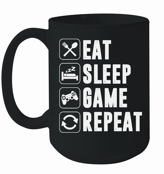 Eat Sleep Game Repeat Gaming Gamer