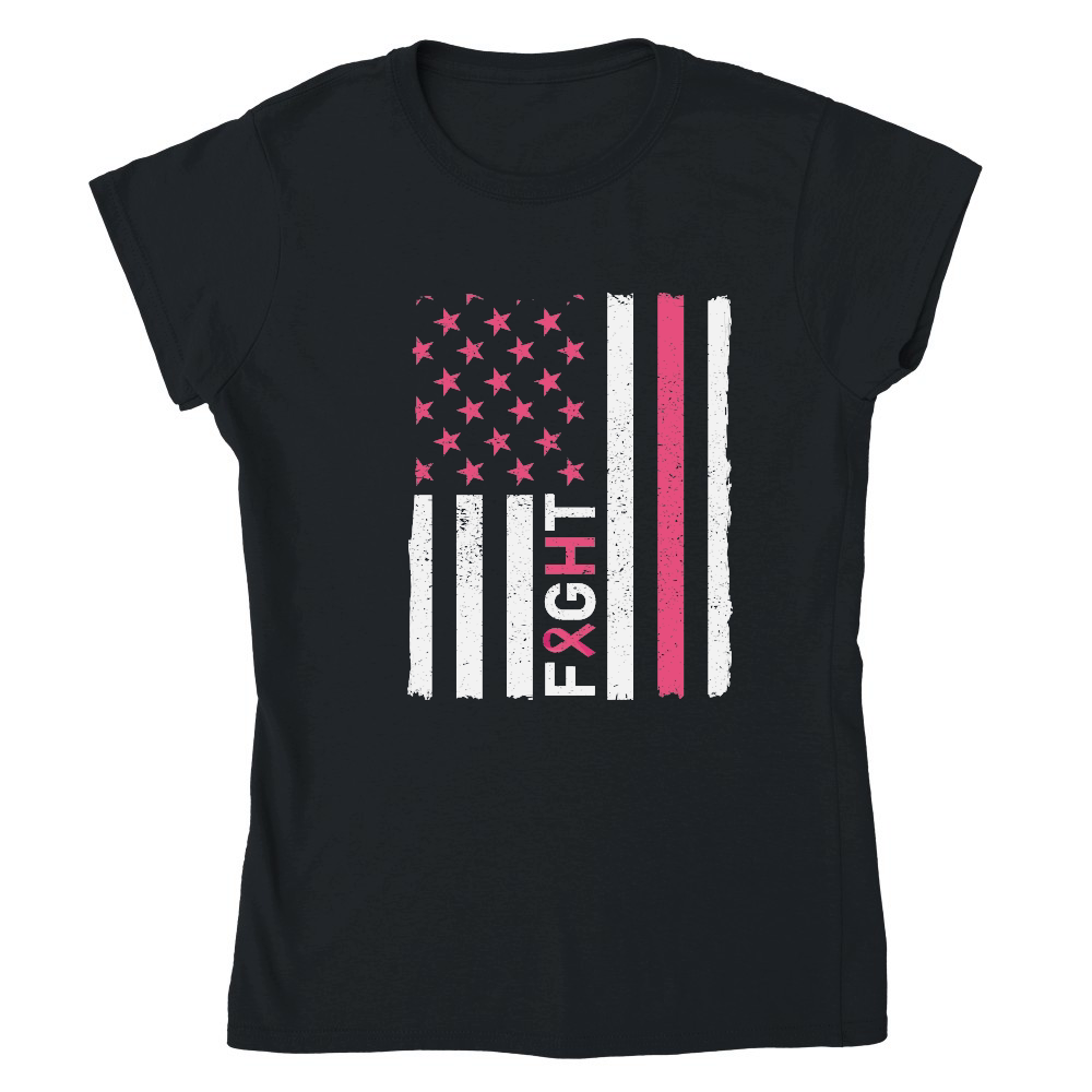 USA Flag Breast Cancer Awareness