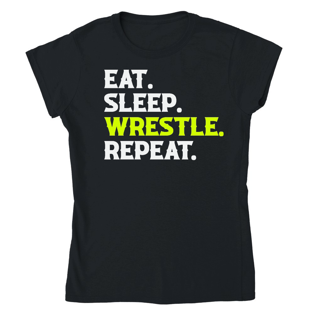 Eat Sleep Wrestle Repeat Shirt Wrestling