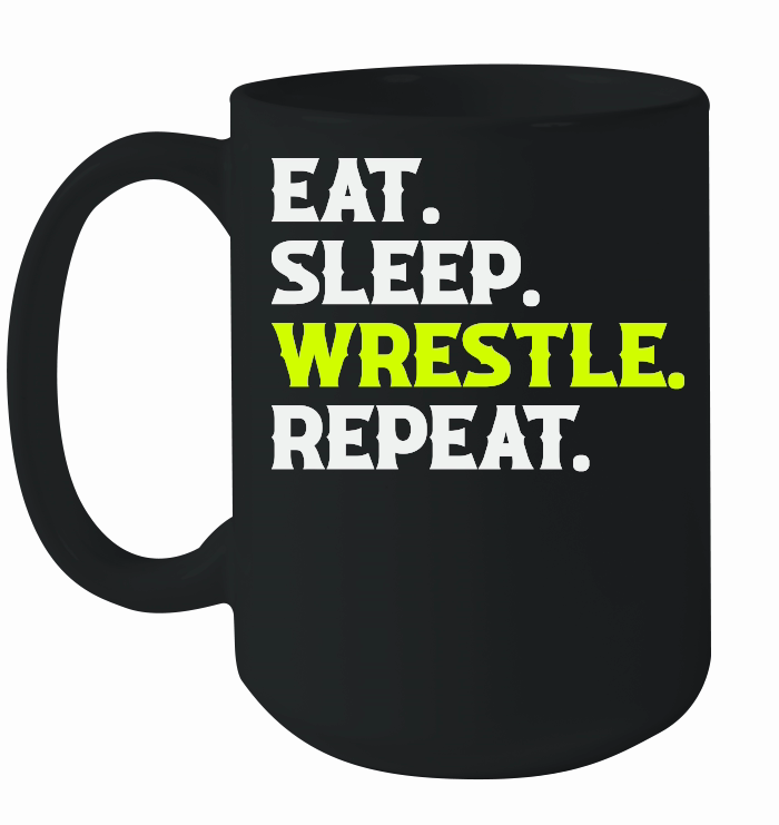 Eat Sleep Wrestle Repeat Shirt Wrestling