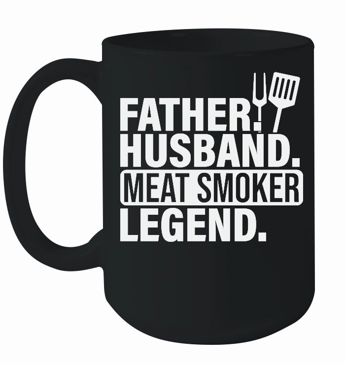 Mens Father Husband Meat Smoker Legend Grilling Dad Meat Smoking