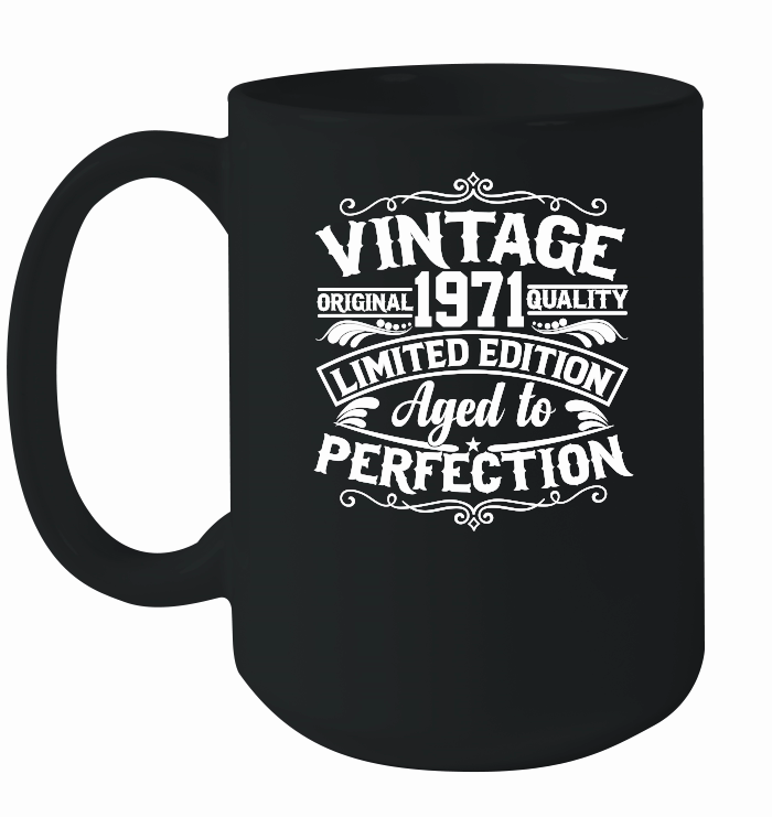 50th Birthday Svg Vintage 1971 Svg Aged to perfection T shirt design