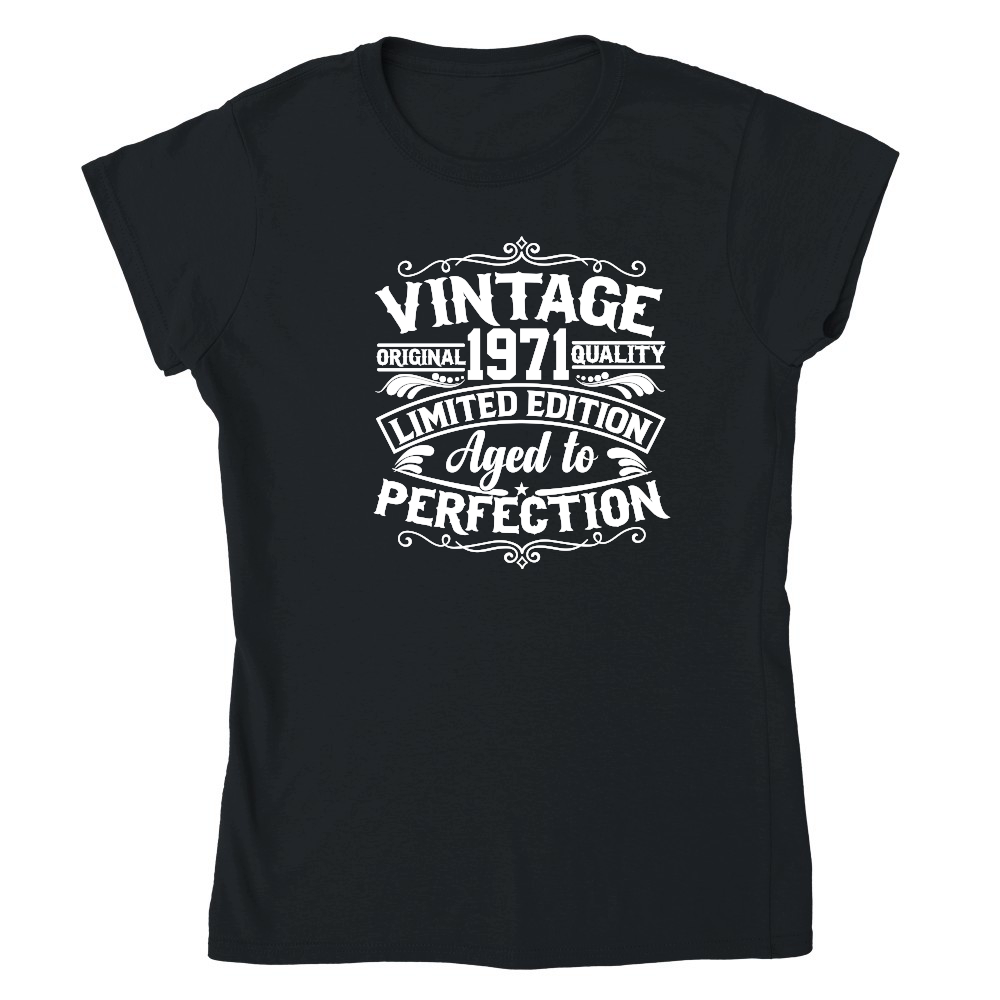 50th Birthday Svg Vintage 1971 Svg Aged to perfection T shirt design