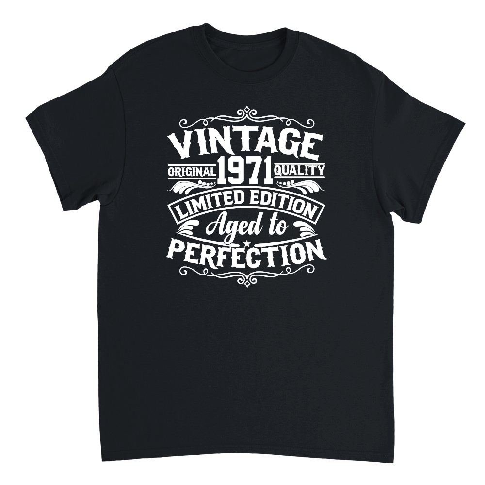 50th Birthday Svg Vintage 1971 Svg Aged to perfection T shirt design