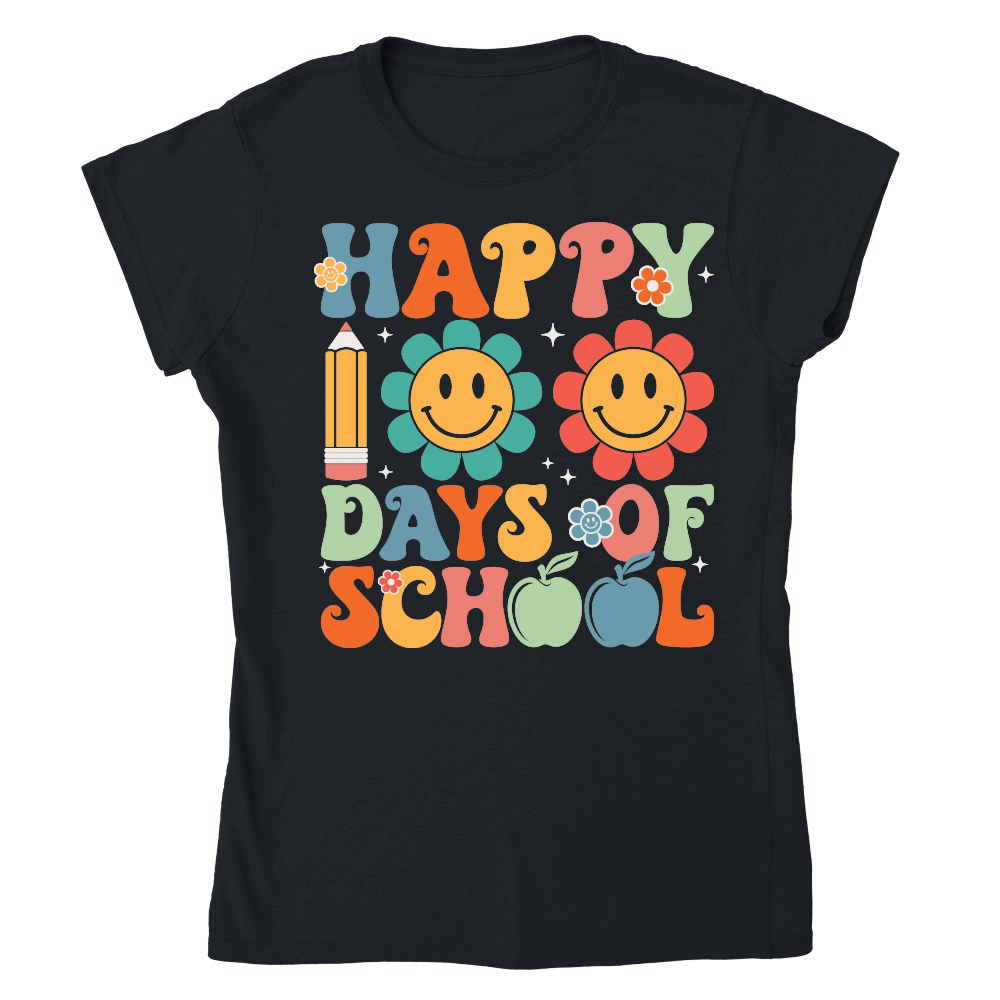 Retro Happy 100 Days of School Smiley