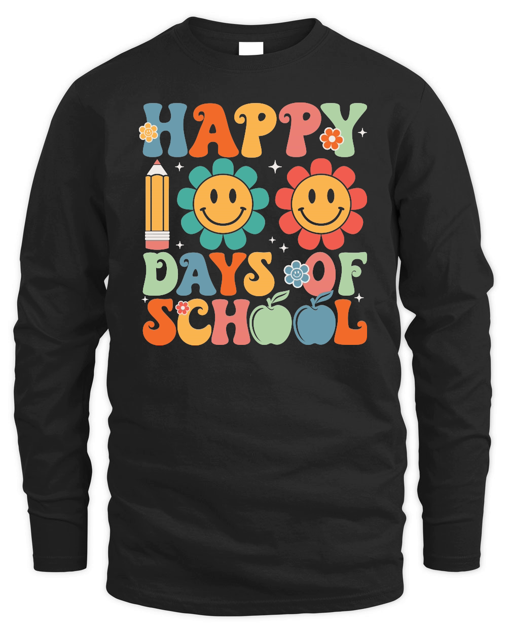 Retro Happy 100 Days of School Smiley