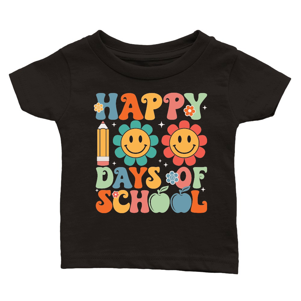 Retro Happy 100 Days of School Smiley