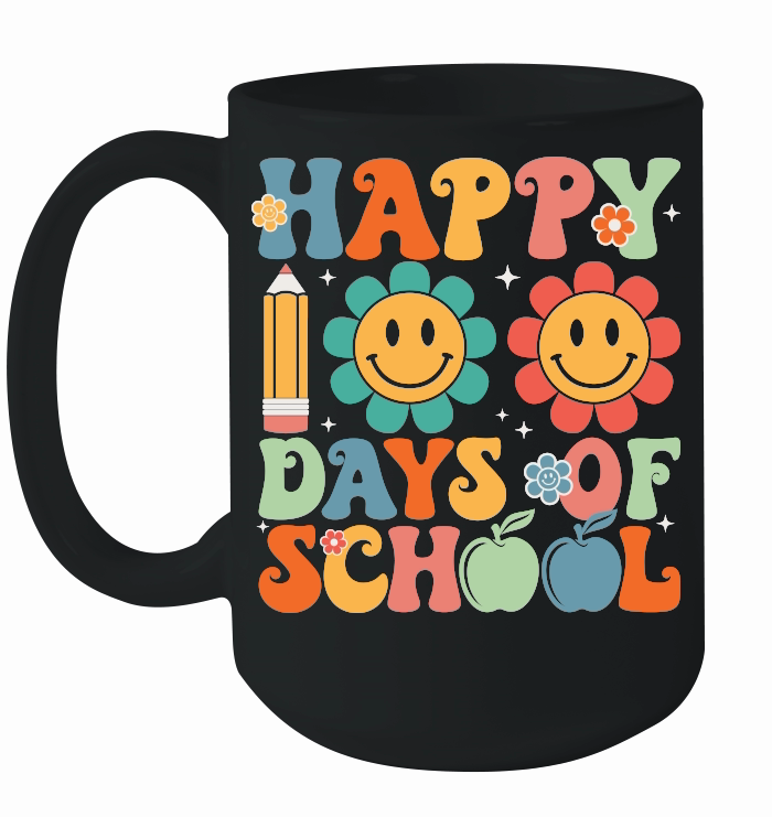 Retro Happy 100 Days of School Smiley