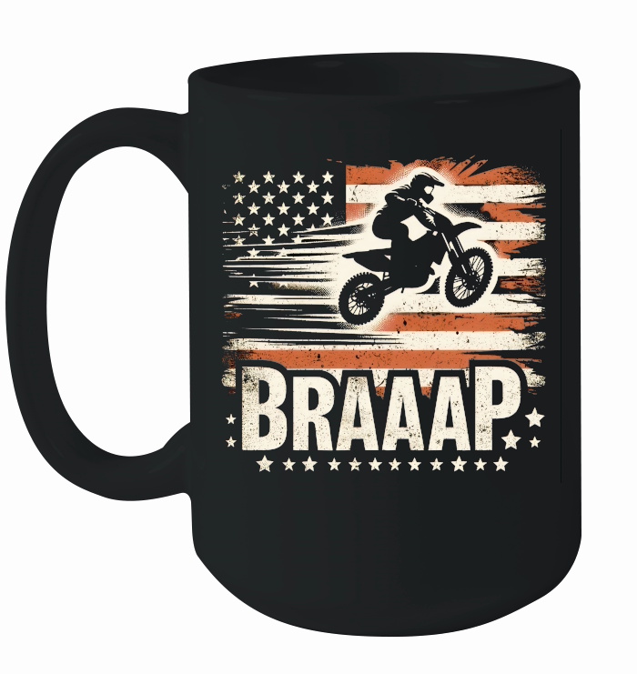 Braap Motocross Flag american Dirtbike