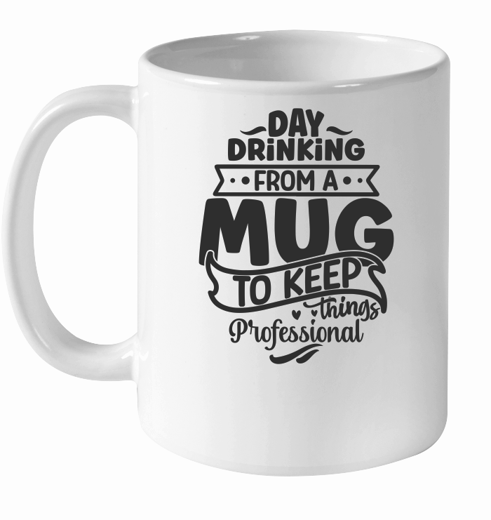 Day drinking from a mug to keep things professional 01