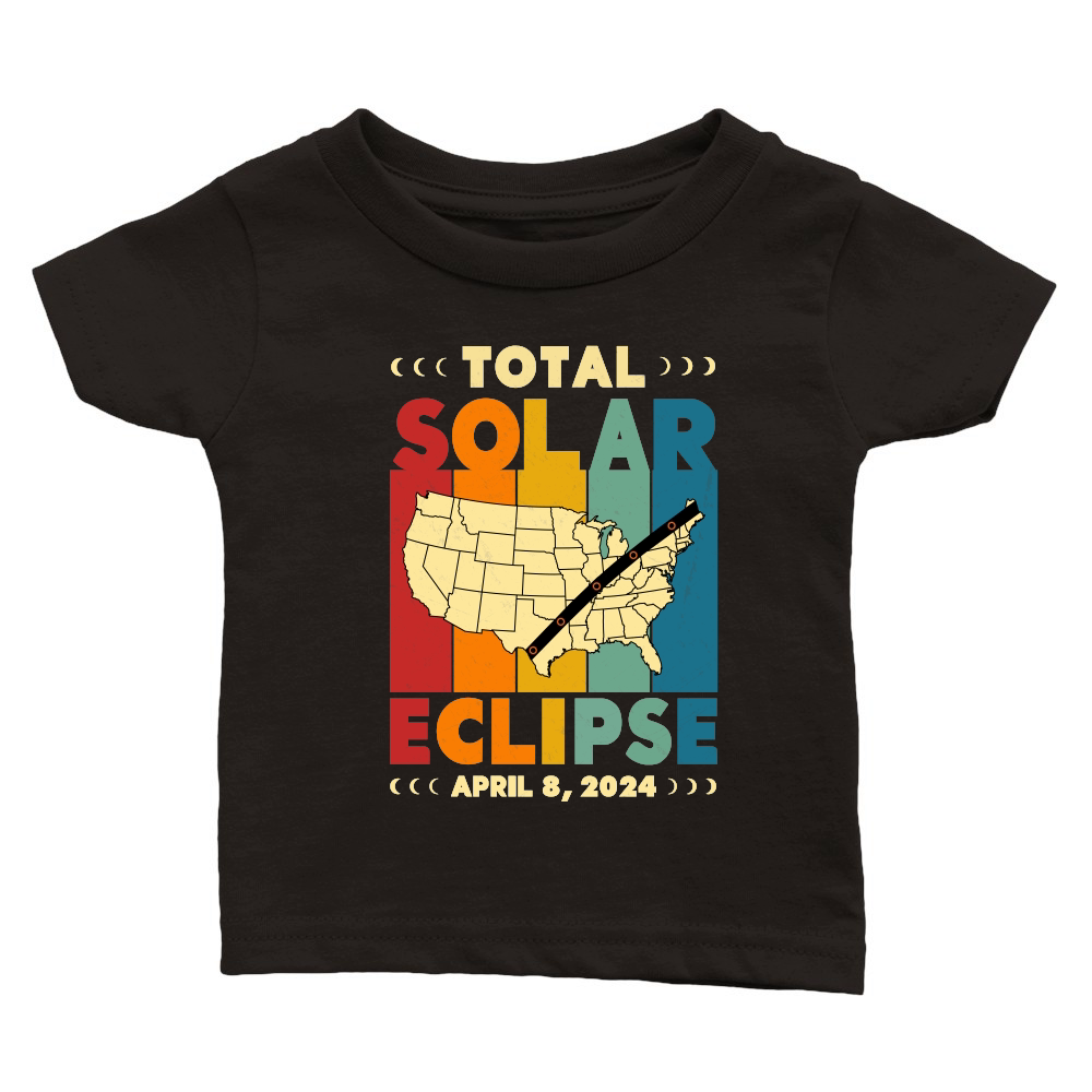 Vintage Total Solar Eclipse 2024 USA Map