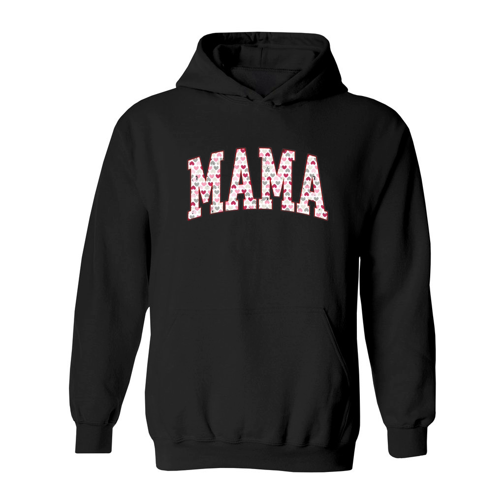 Mama Hearts Valentines Day Retro Varsity