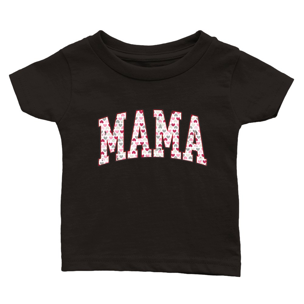 Mama Hearts Valentines Day Retro Varsity