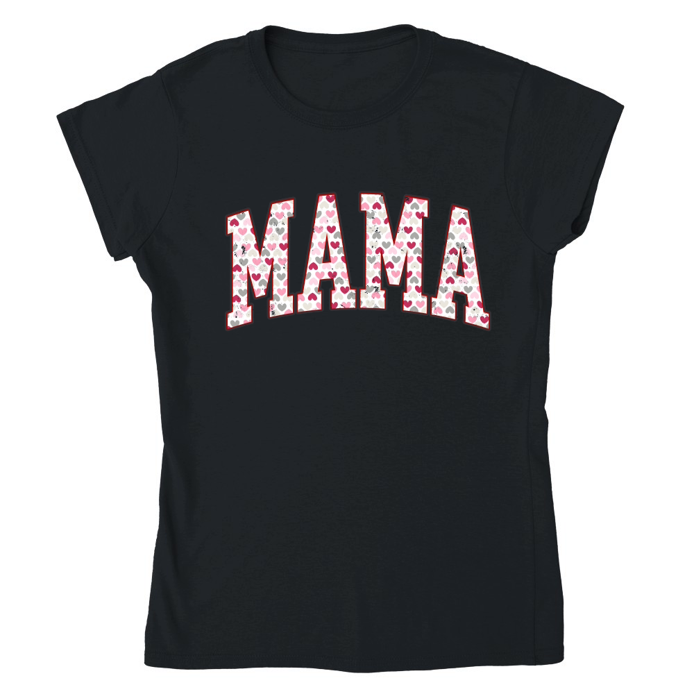 Mama Hearts Valentines Day Retro Varsity