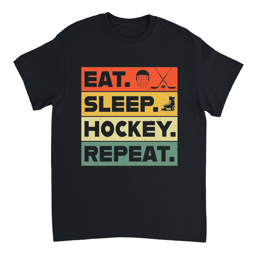 Eat Sleep Repeat Hockey Retro