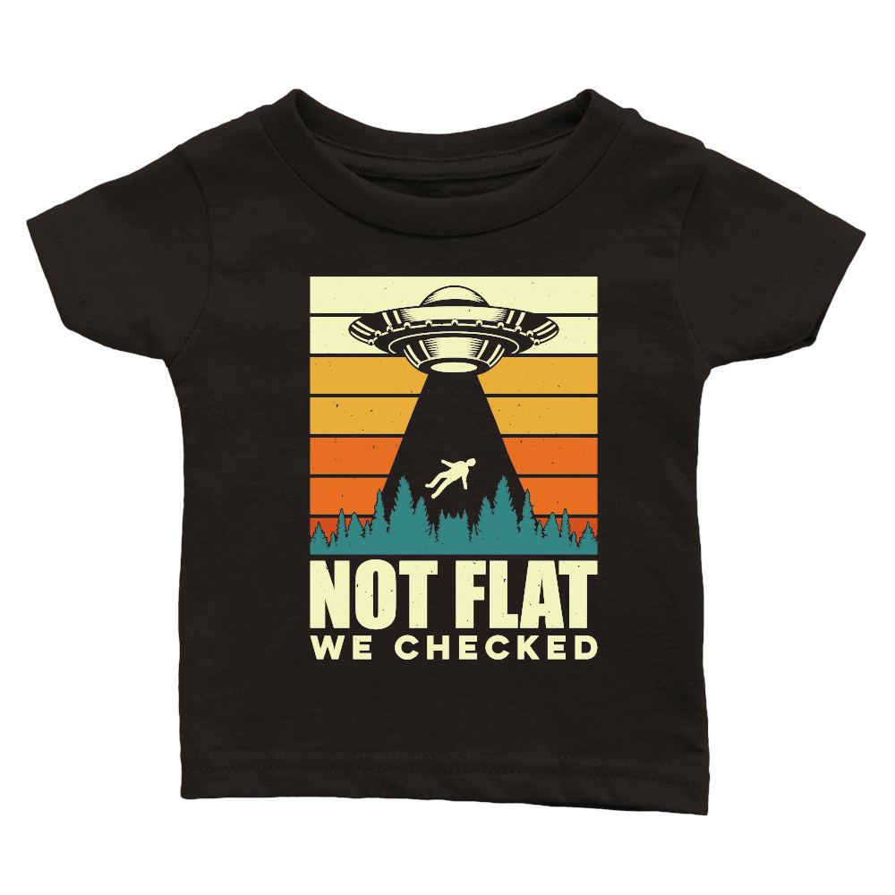 Funny Vintage UFO Alien not Flat we checked