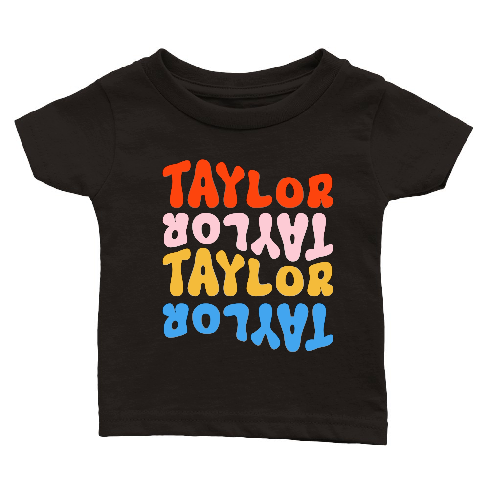 Girl Retro TAYLOR First Name Personalized Groovy Birthday