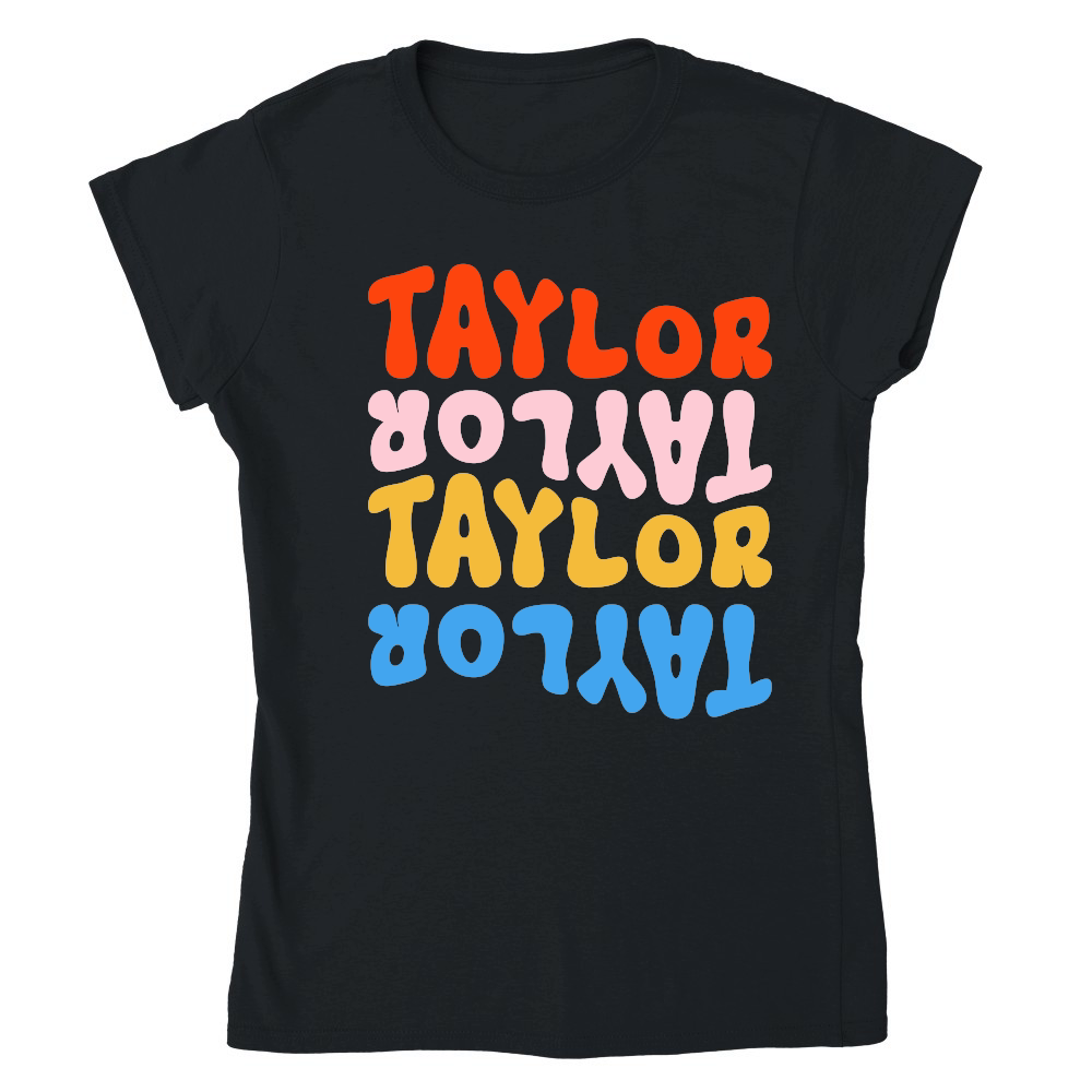 Girl Retro TAYLOR First Name Personalized Groovy Birthday