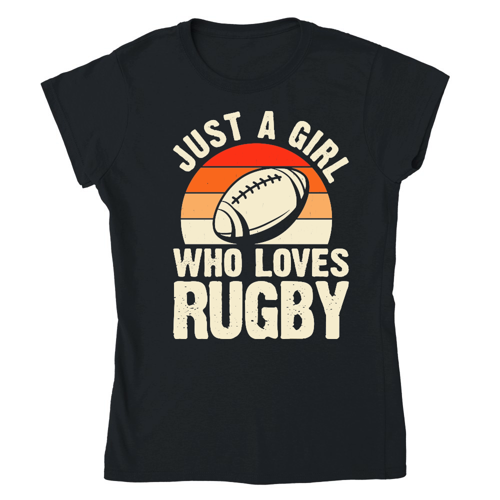 Vintage Rugby Player just a girl who loves rugby