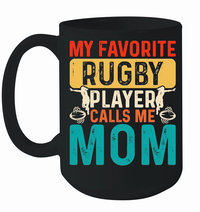 Vintage Rugby Player player Calls Me Mom