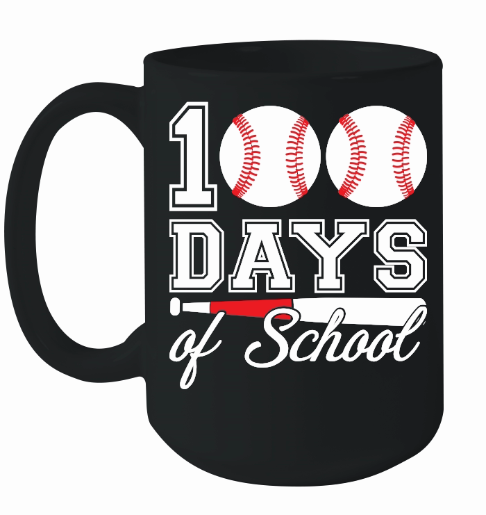 100 days of school for 100th day baseball student or teacher