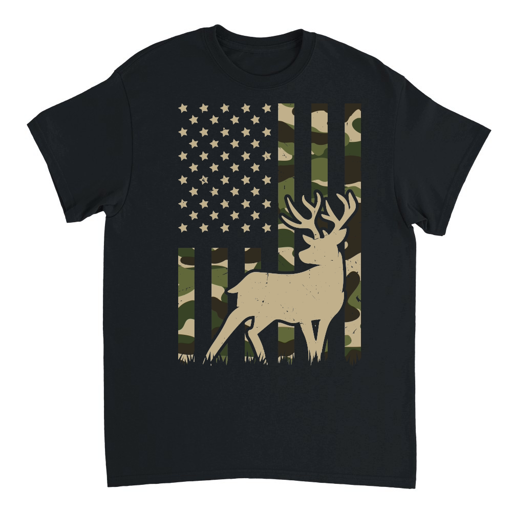 Camo American Flag Deer Elk Buck Hunting