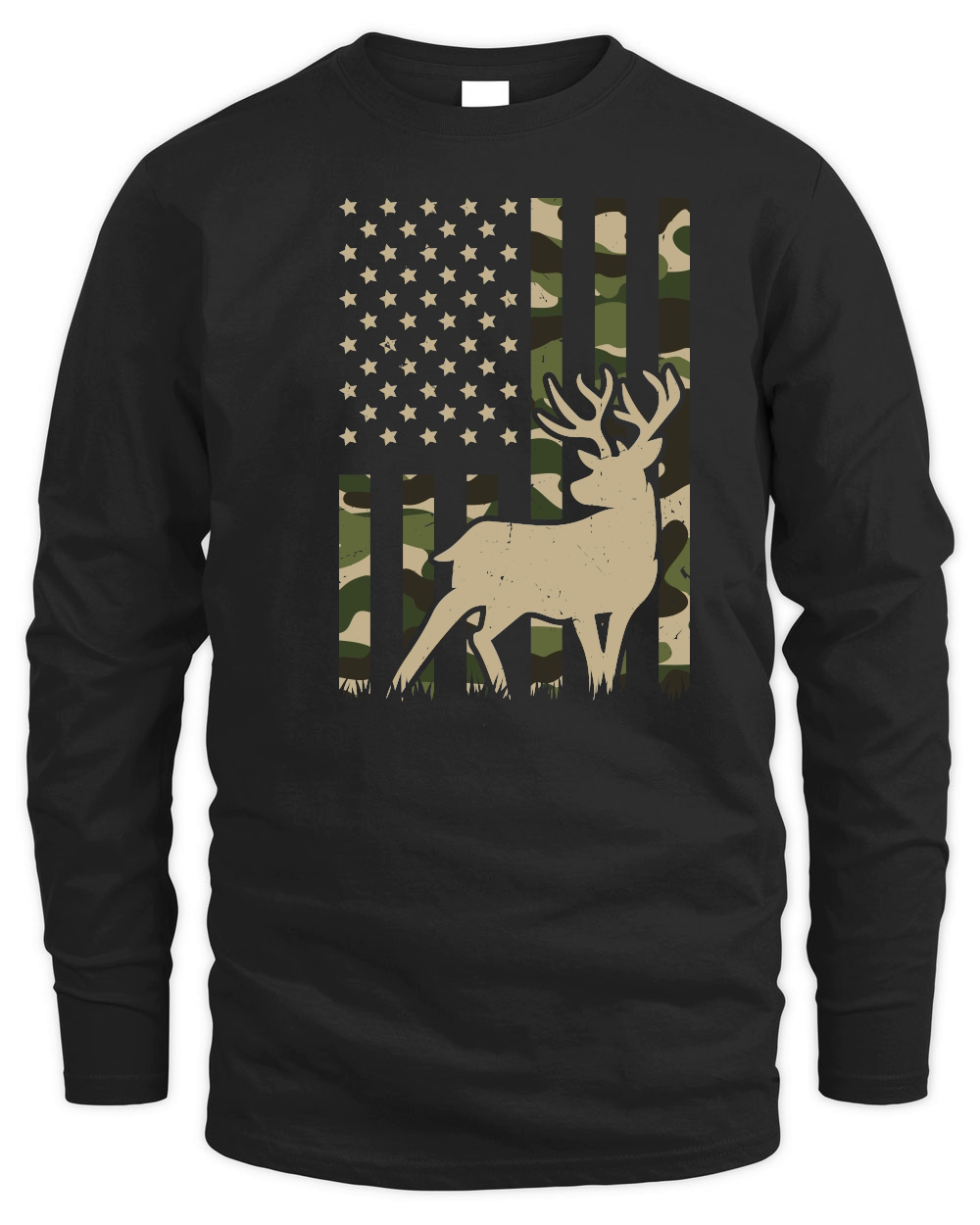 Camo American Flag Deer Elk Buck Hunting