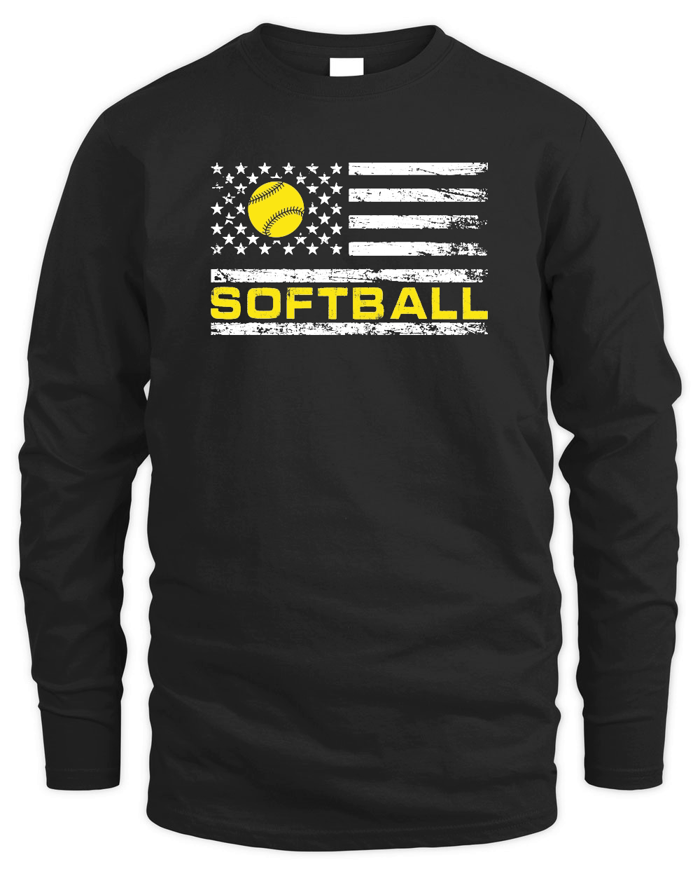 Softball with USA Flag