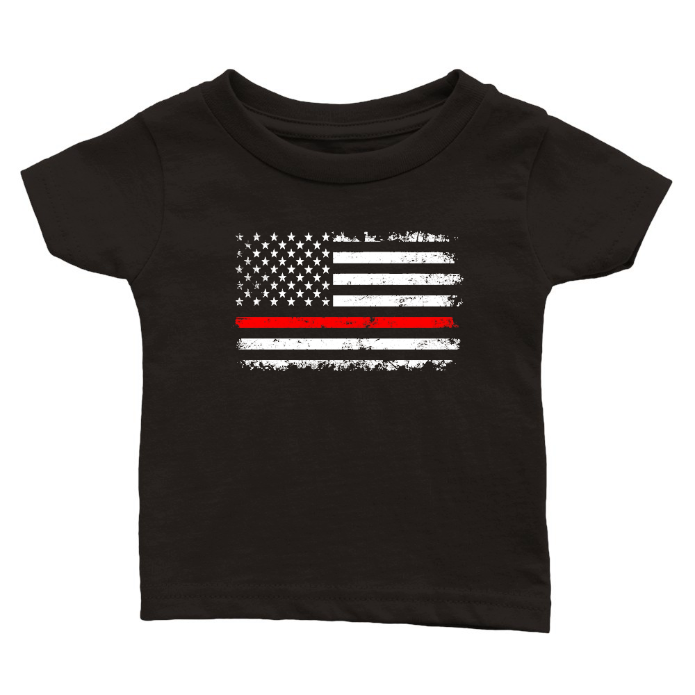 Thin Red Line Distressed USA Flag