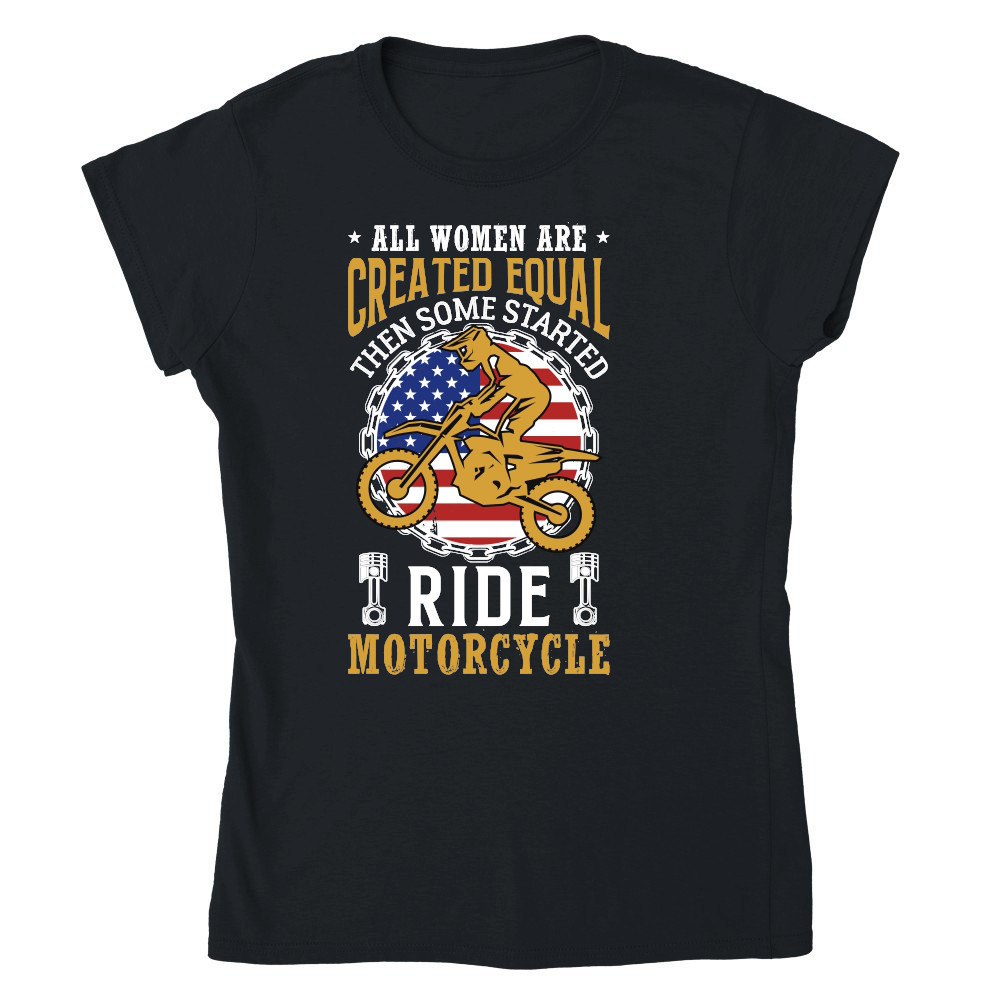 all womens are created equal then some become marines ride motocrycle