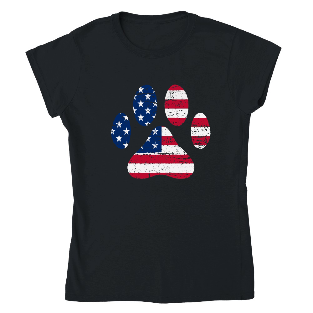 American Flag Dog Paw Design