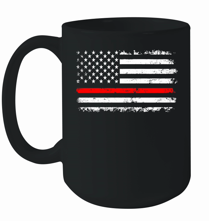 Thin Red Line Distressed USA Flag