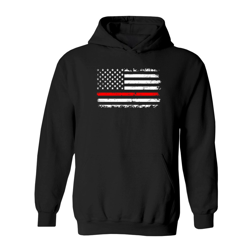 Thin Red Line Distressed USA Flag