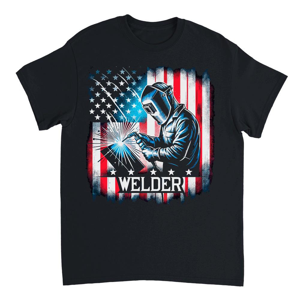 Welder USA Flag, Funny Welder Funny