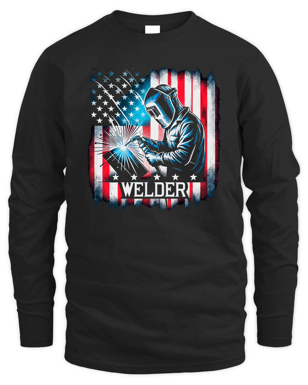 Welder USA Flag, Funny Welder Funny