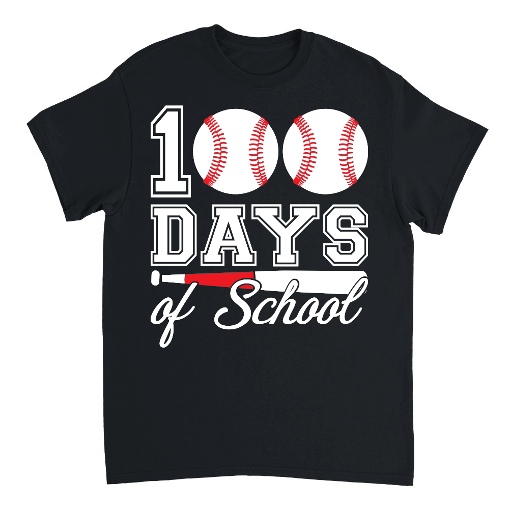 100 days of school for 100th day baseball student or teacher