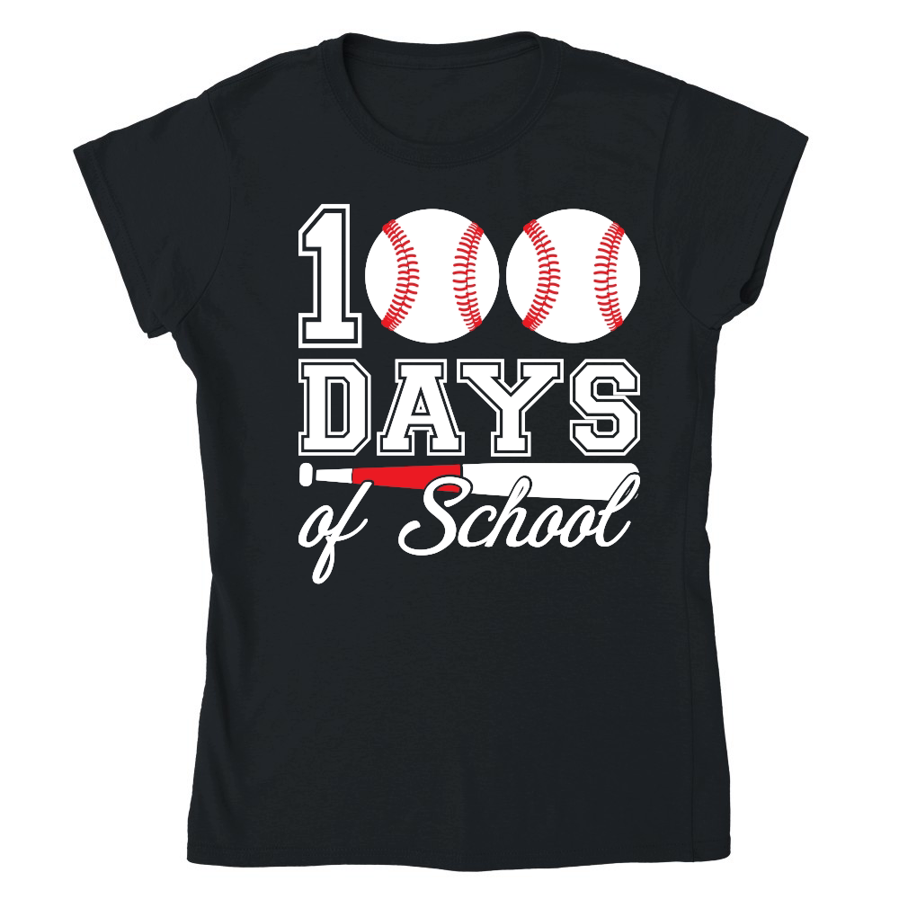 100 days of school for 100th day baseball student or teacher