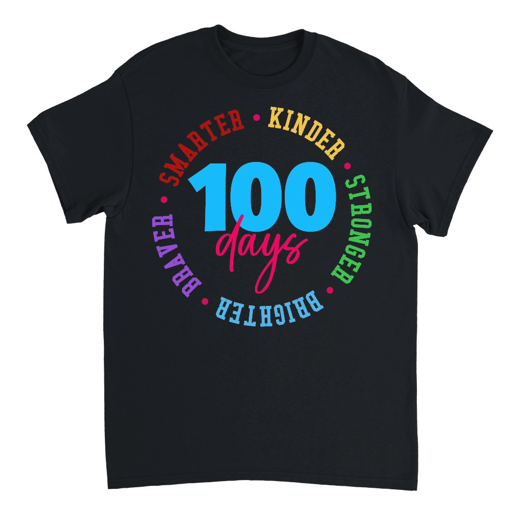 100 Days Smarter Kinder Stronger Brighter Braver Kid Adult